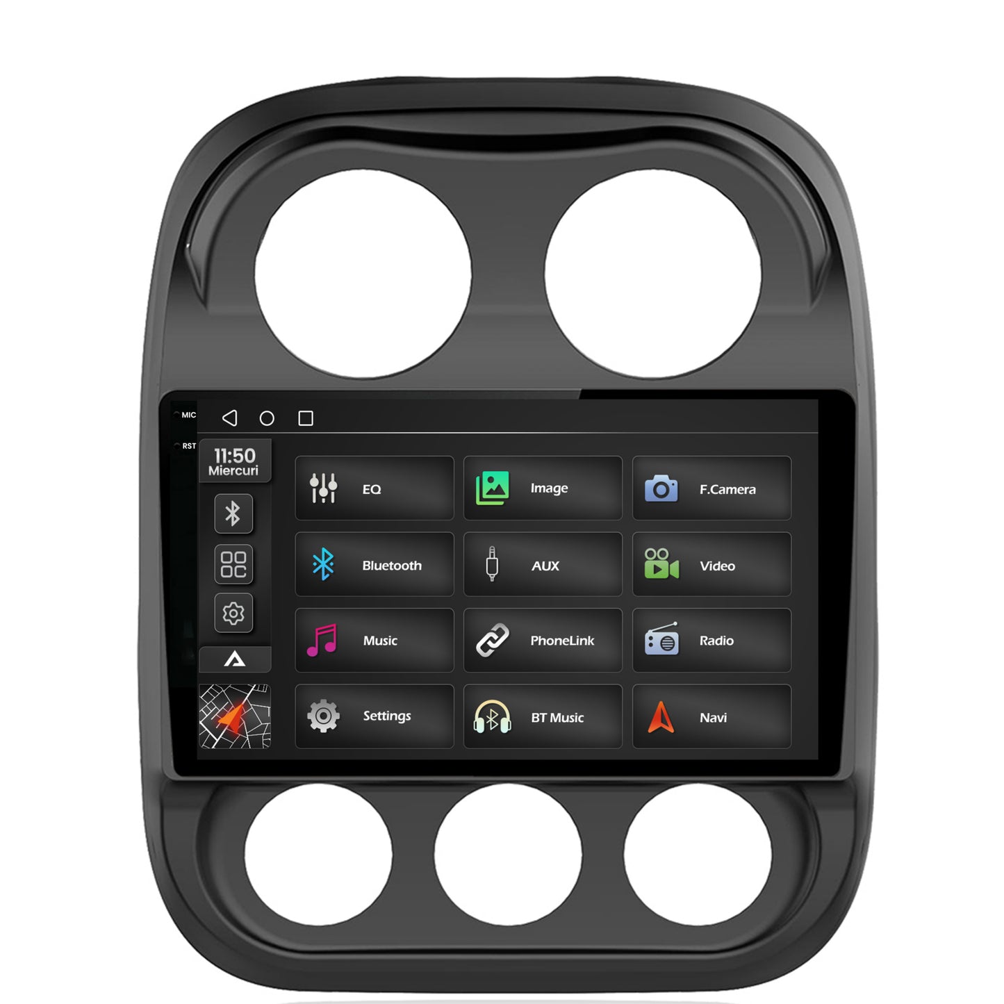 Navigatie 2K Jeep Compass (2009-2016), Android, S-Quadcore / 4GB RAM + 64GB ROM, 10.36 Inch - AD-BGS100042K+AD-BGRKIT284