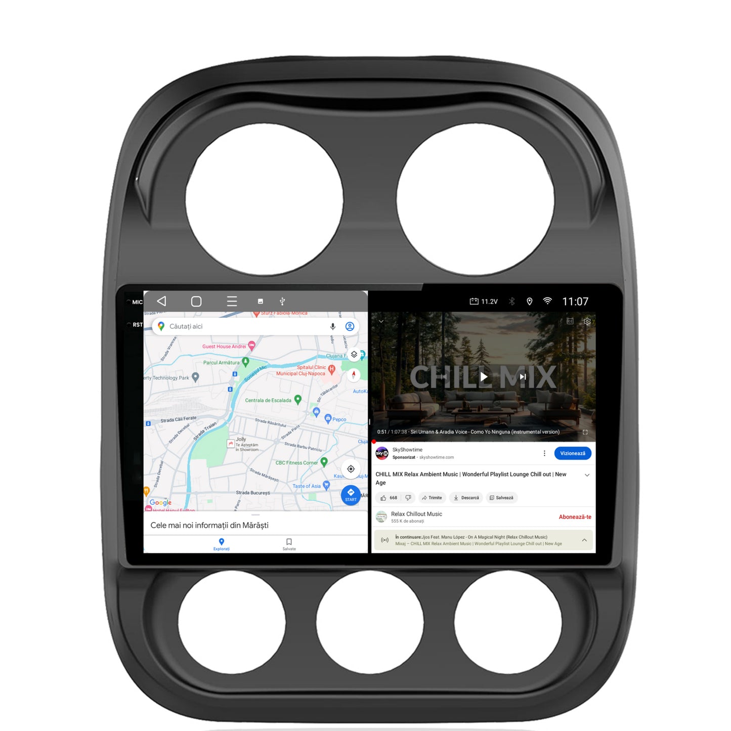Navigatie 2K Jeep Compass (2009-2016), Android, S-Quadcore / 4GB RAM + 64GB ROM, 10.36 Inch - AD-BGS100042K+AD-BGRKIT284