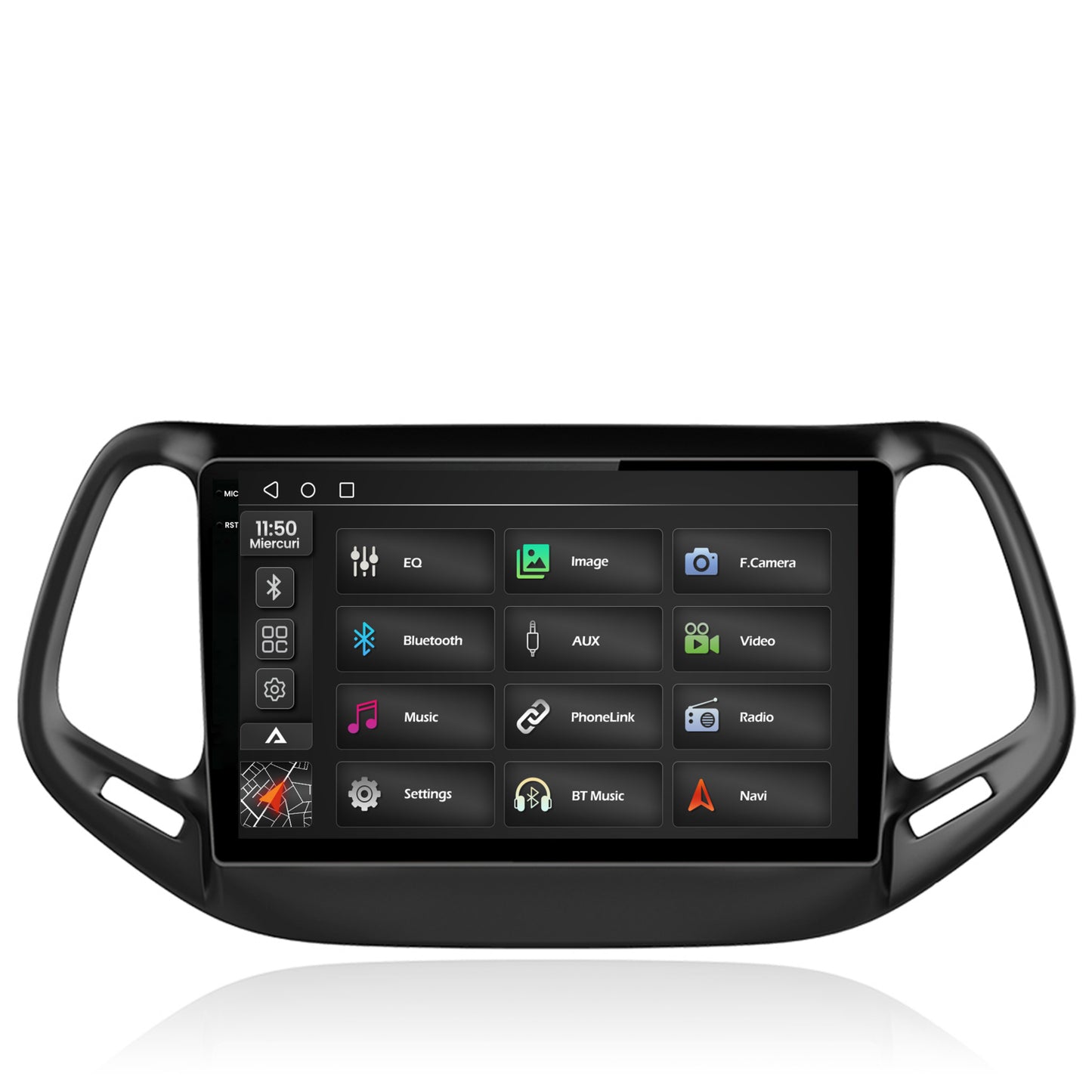 Navigatie 2K Jeep Compass (2016+), Android, S-Quadcore / 4GB RAM + 64GB ROM, 10.36 Inch - AD-BGS100042K+AD-BGRKIT287