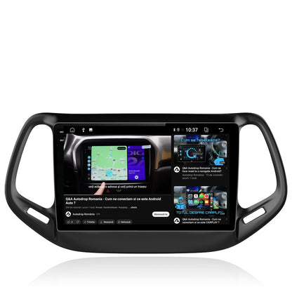 Navigatie 2K Jeep Compass (2016+), Android, S-Quadcore / 4GB RAM + 64GB ROM, 10.36 Inch - AD-BGS100042K+AD-BGRKIT287