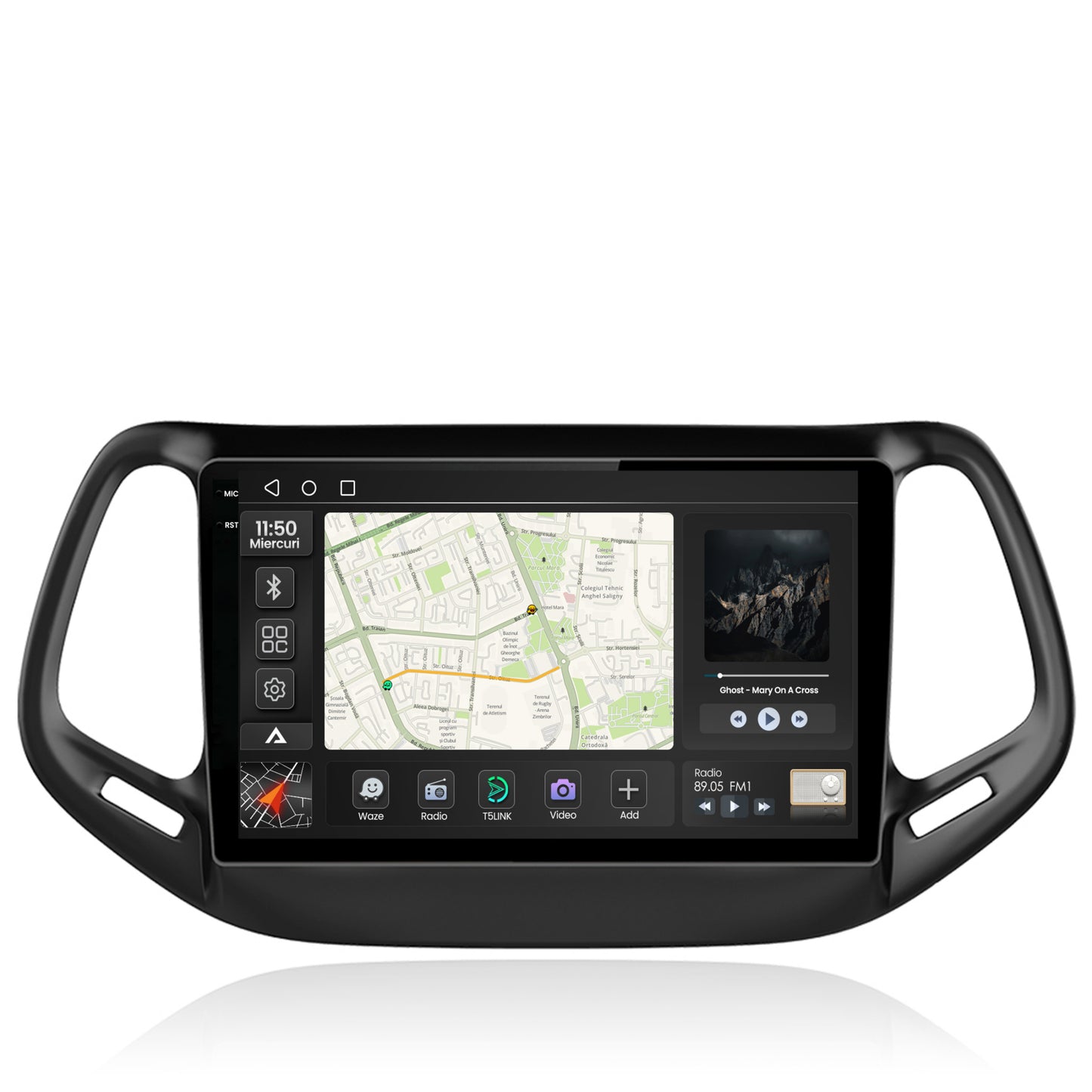 Navigatie 2K Jeep Compass (2016+), Android, S-Quadcore / 4GB RAM + 64GB ROM, 10.36 Inch - AD-BGS100042K+AD-BGRKIT287