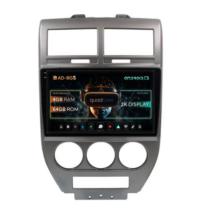 Navigatie 2K Jeep Compass/Patriot (2006-2010), Android, S-Quadcore / 4GB RAM + 64GB ROM, 10.36 Inch - AD-BGS100042K+AD-BGRKIT295