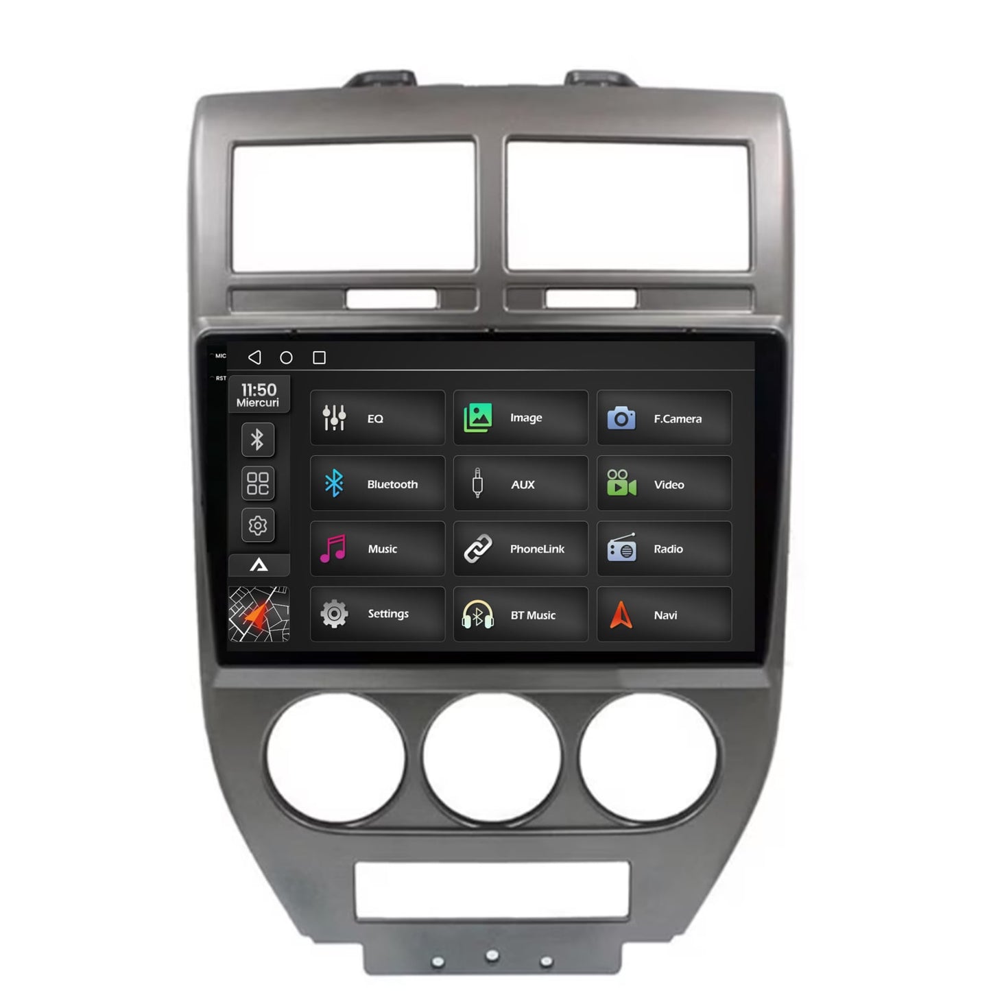 Navigatie 2K Jeep Compass/Patriot (2006-2010), Android, S-Quadcore / 4GB RAM + 64GB ROM, 10.36 Inch - AD-BGS100042K+AD-BGRKIT295