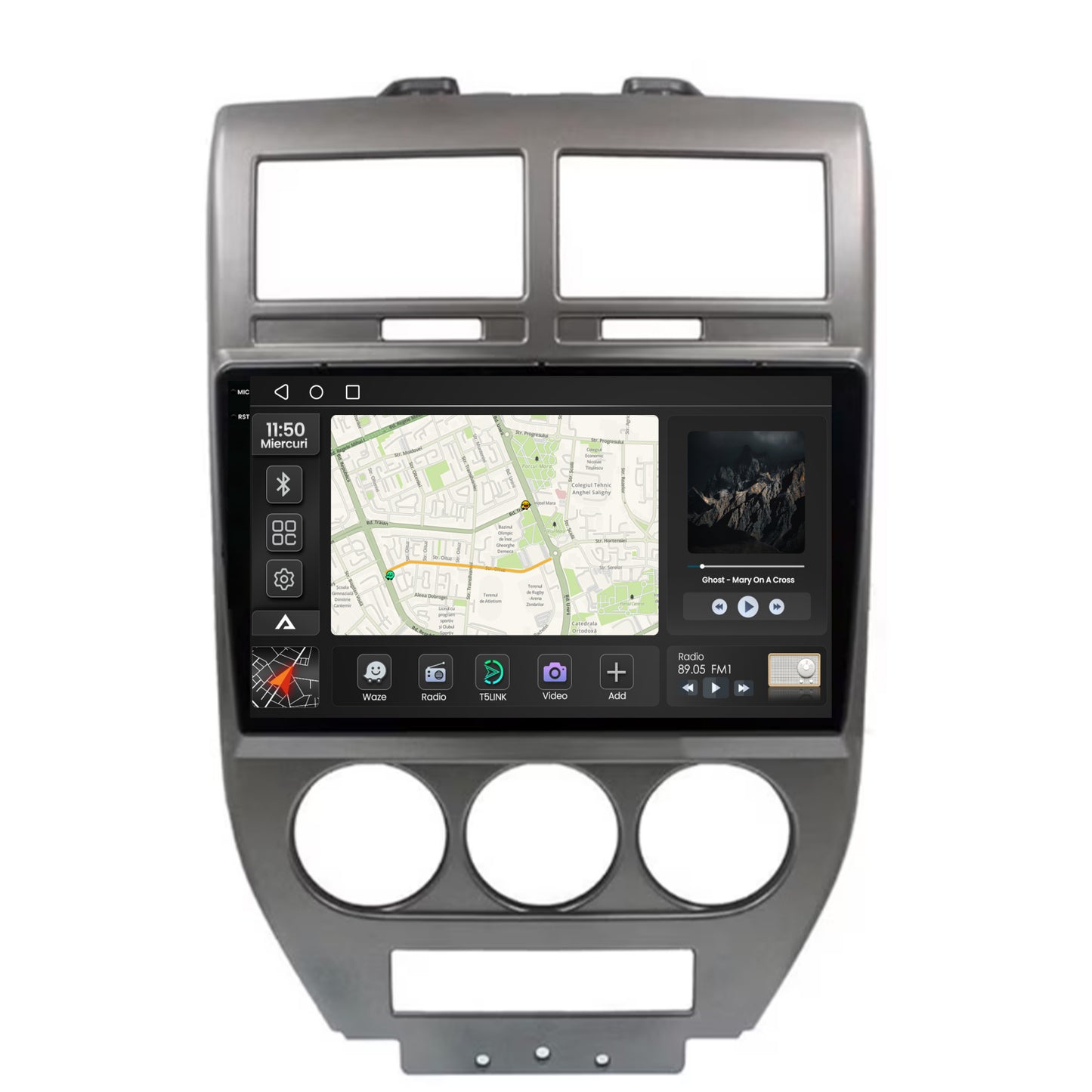 Navigatie 2K Jeep Compass/Patriot (2006-2010), Android, S-Quadcore / 4GB RAM + 64GB ROM, 10.36 Inch - AD-BGS100042K+AD-BGRKIT295
