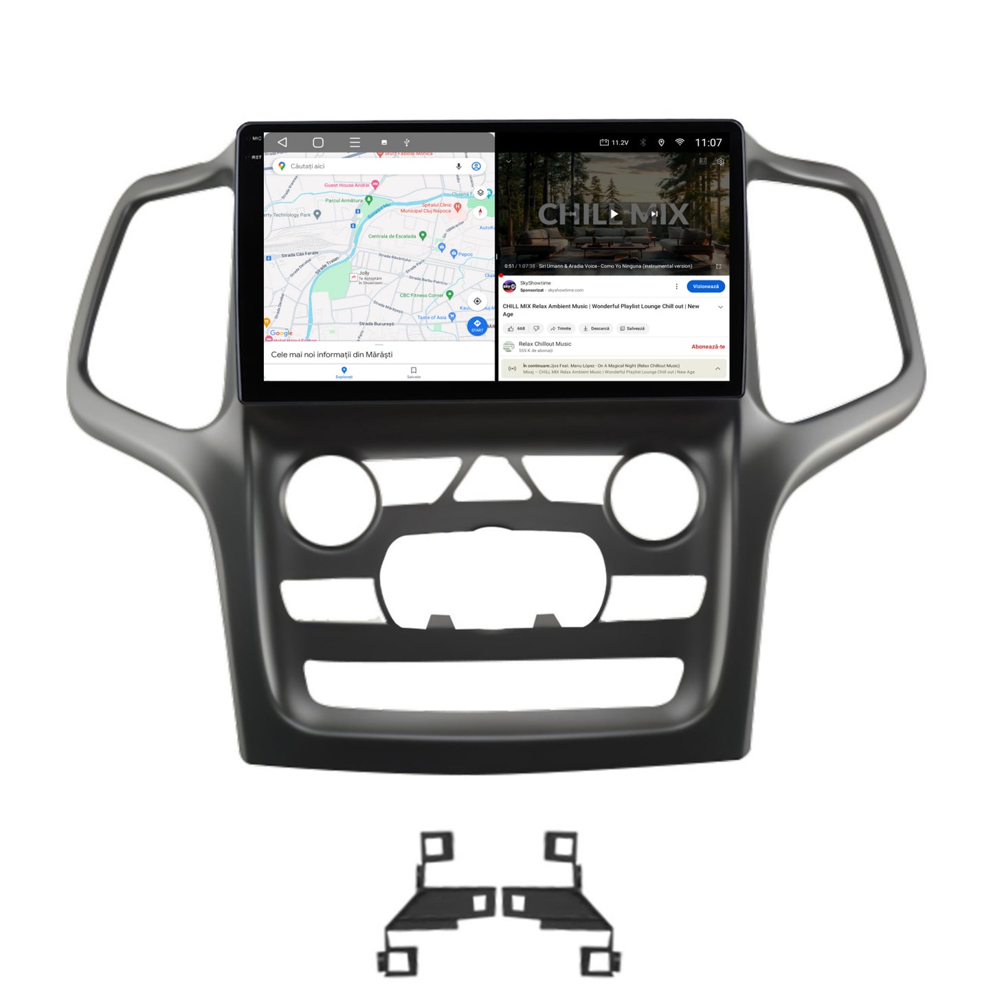 Navigatie 2K Jeep Grand Cherokee (2014-2022), Android, S-Quadcore / 4GB RAM + 64GB ROM, 9.5 Inch - AD-BGS90042K+AD-BGRKIT272