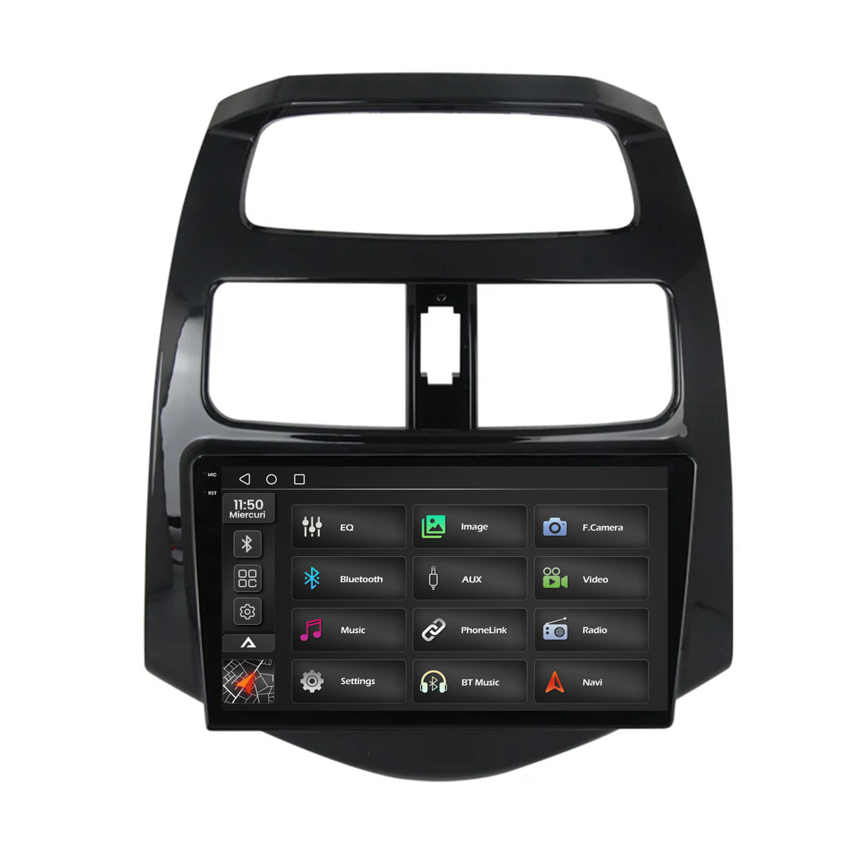 Navigatie 2K Daewoo Matiz / Chevrolet Spark (2010-2014), Android, S-Quadcore / 4GB RAM + 64GB ROM, 9.5 Inch - AD-BGS90042K+AD-BGRKIT243