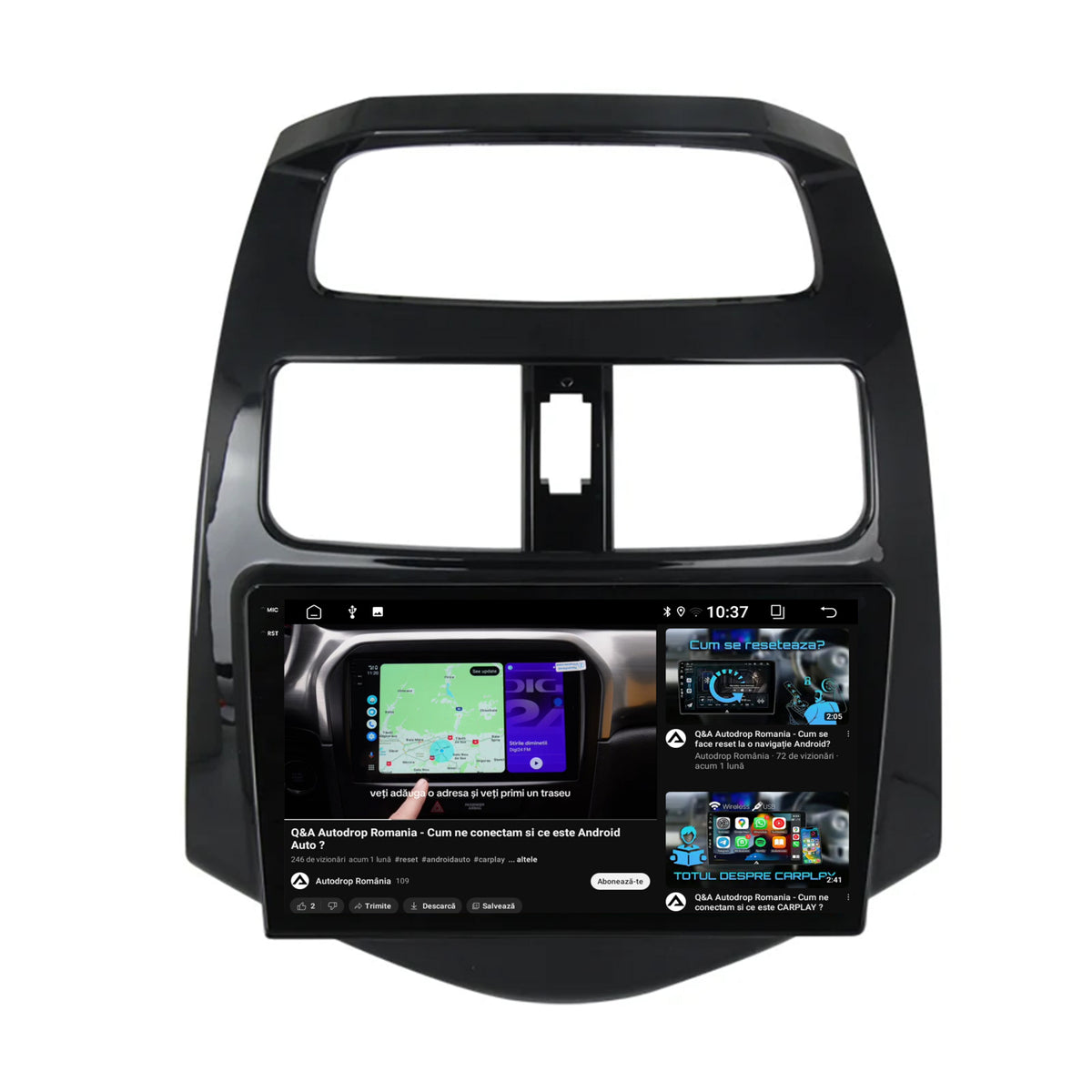 Navigatie 2K Daewoo Matiz / Chevrolet Spark (2010-2014), Android, S-Quadcore / 4GB RAM + 64GB ROM, 9.5 Inch - AD-BGS90042K+AD-BGRKIT243