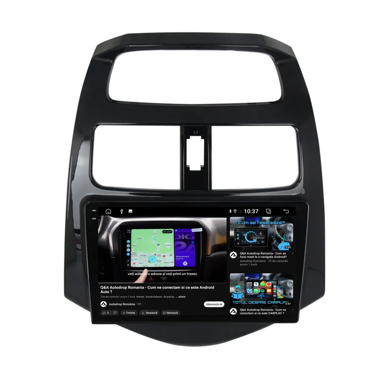 Navigatie 2K Daewoo Matiz / Chevrolet Spark (2010-2014), Android, S-Quadcore / 4GB RAM + 64GB ROM, 9.5 Inch - AD-BGS90042K+AD-BGRKIT243