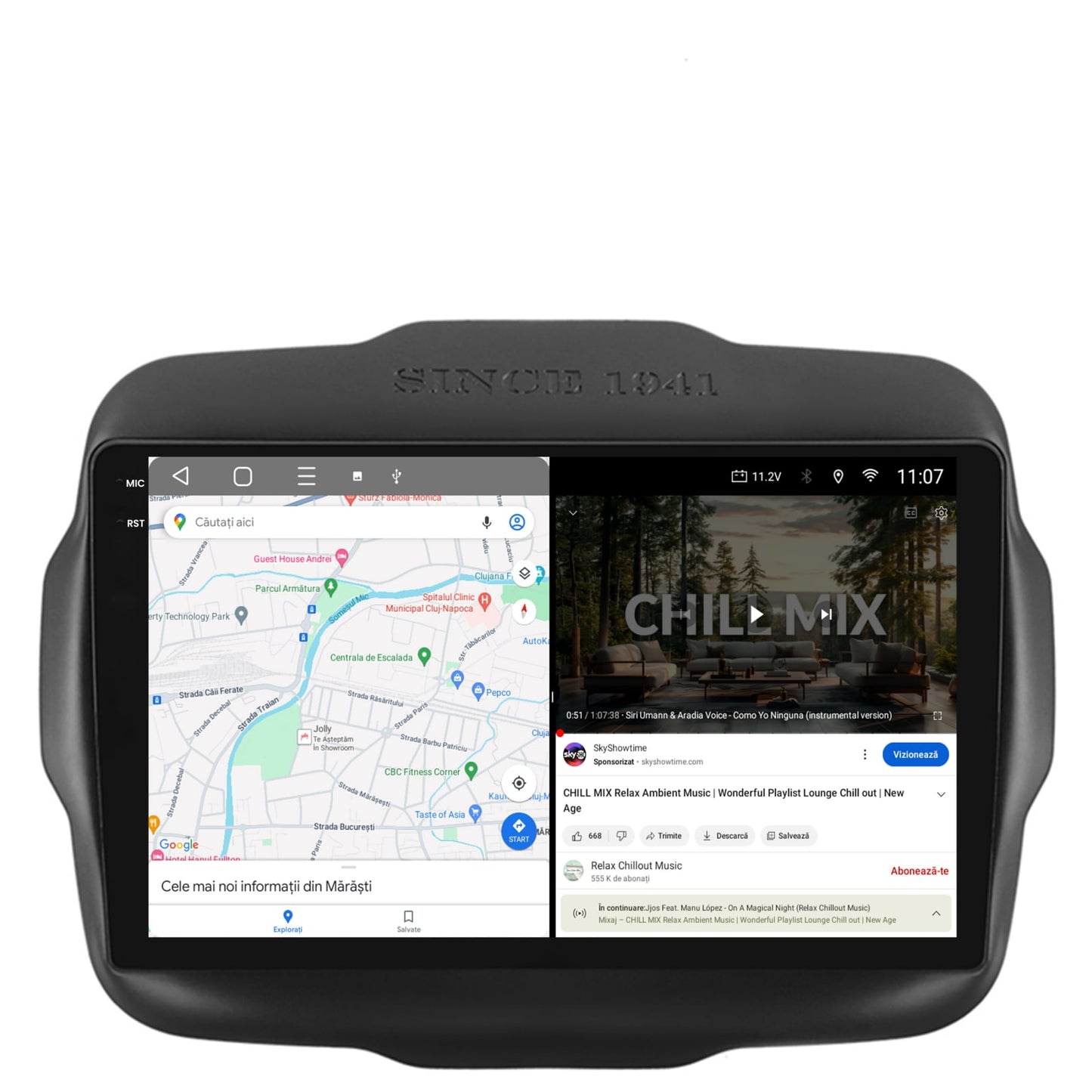 Navigatie 2K Jeep Renegade (2014-2018), Android, S-Quadcore / 4GB RAM + 64GB ROM, 9.5 Inch - AD-BGS90042K+AD-BGRKIT286