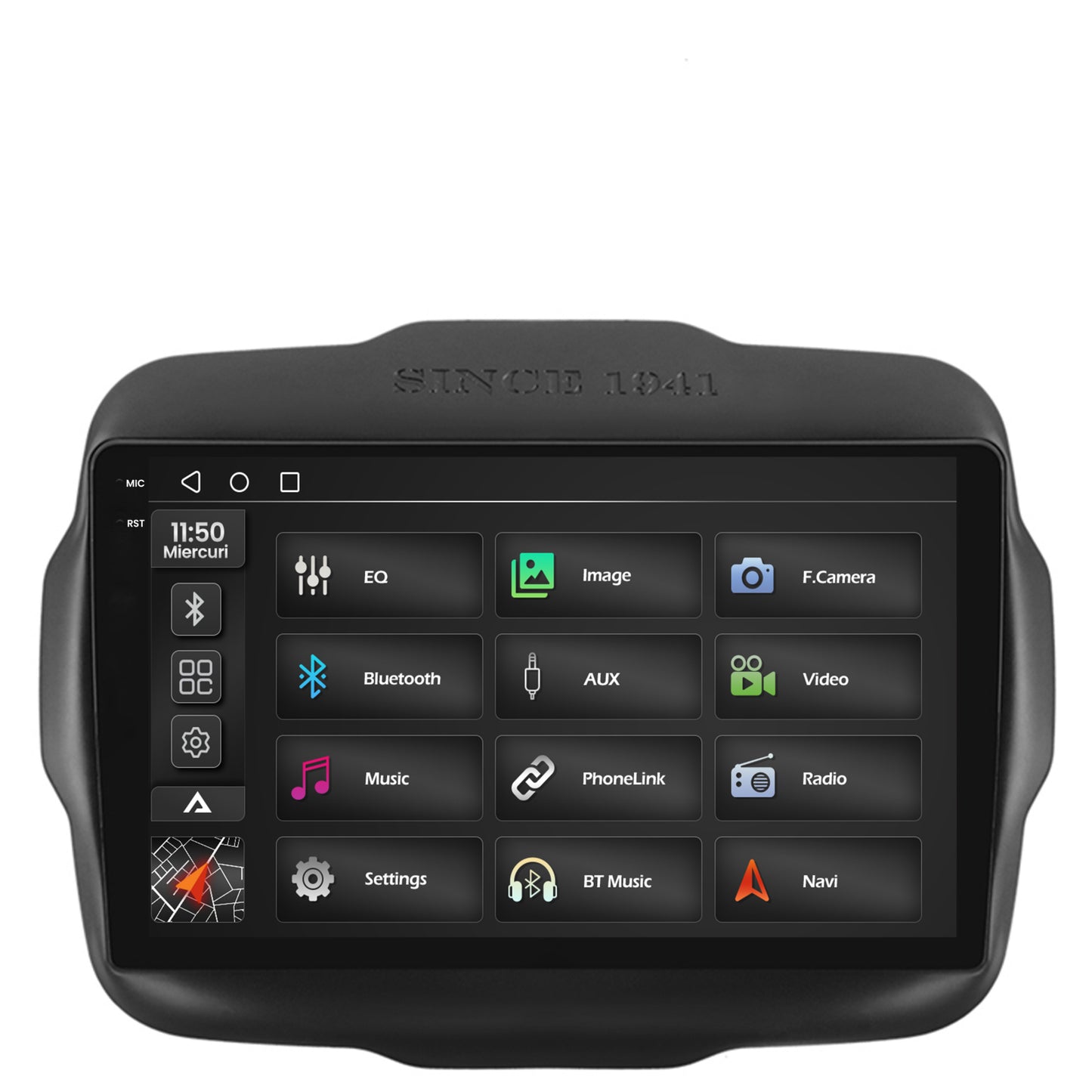 Navigatie 2K Jeep Renegade (2014-2018), Android, S-Quadcore / 4GB RAM + 64GB ROM, 9.5 Inch - AD-BGS90042K+AD-BGRKIT286