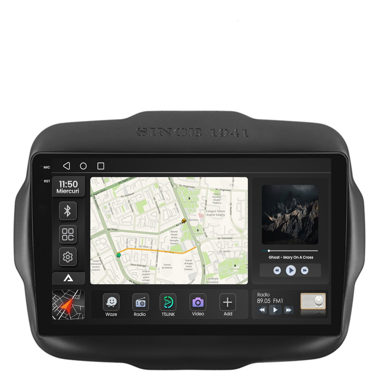 Navigatie 2K Jeep Renegade (2014-2018), Android, S-Quadcore / 4GB RAM + 64GB ROM, 9.5 Inch - AD-BGS90042K+AD-BGRKIT286