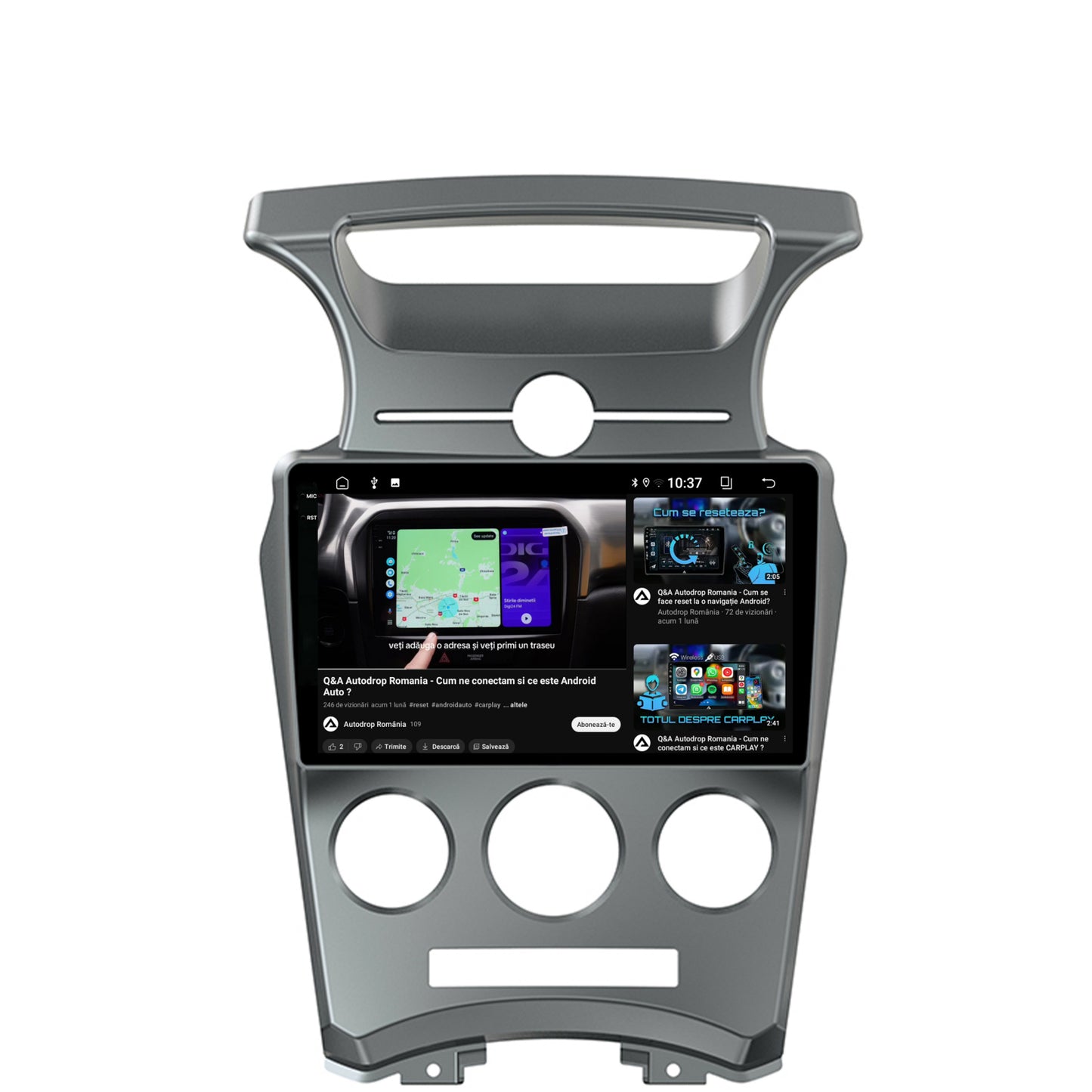 Navigatie 2K Kia Carens (2007-2011), Android, S-Quadcore / 4GB RAM + 64GB ROM, 9.5 Inch - AD-BGS90042K+AD-BGRKIT209