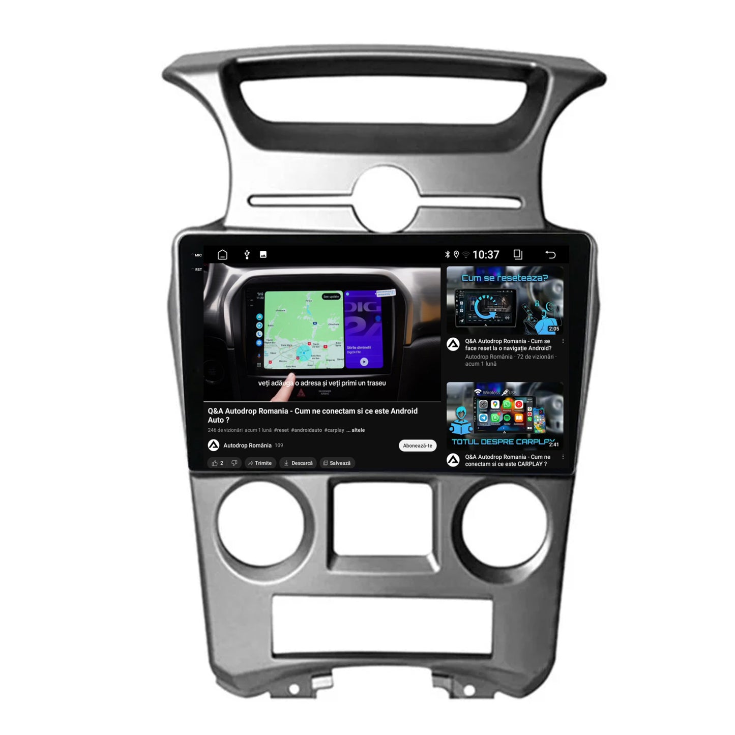 Navigatie 2K Kia Carens (2007-2011), Android, S-Quadcore / 4GB RAM + 64GB ROM, 9.5 Inch - AD-BGS90042K+AD-BGRKIT209V2
