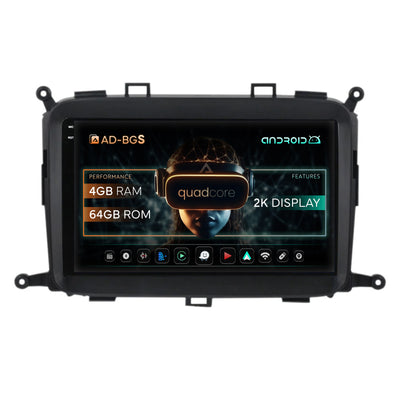 Navigatie 2K Kia Carens (2012-2017), Android, S-Quadcore / 4GB RAM + 64GB ROM, 9.5 Inch - AD-BGS90042K+AD-BGRKIT220