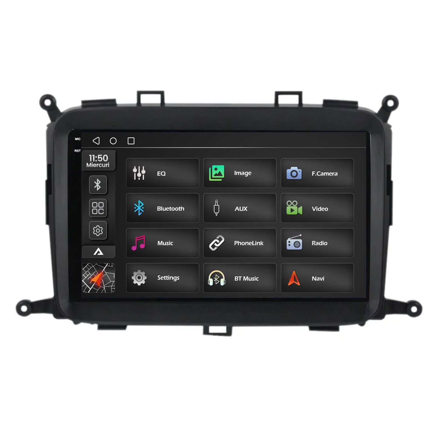 Navigatie 2K Kia Carens (2012-2017), Android, S-Quadcore / 4GB RAM + 64GB ROM, 9.5 Inch - AD-BGS90042K+AD-BGRKIT220