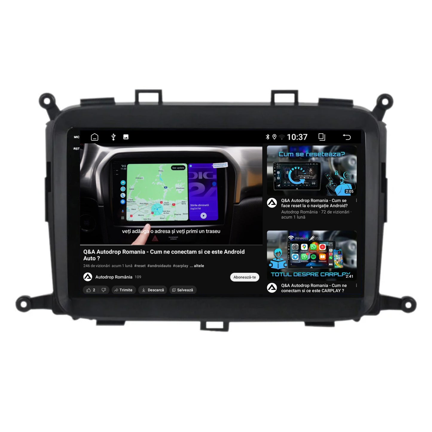 Navigatie 2K Kia Carens (2012-2017), Android, S-Quadcore / 4GB RAM + 64GB ROM, 9.5 Inch - AD-BGS90042K+AD-BGRKIT220