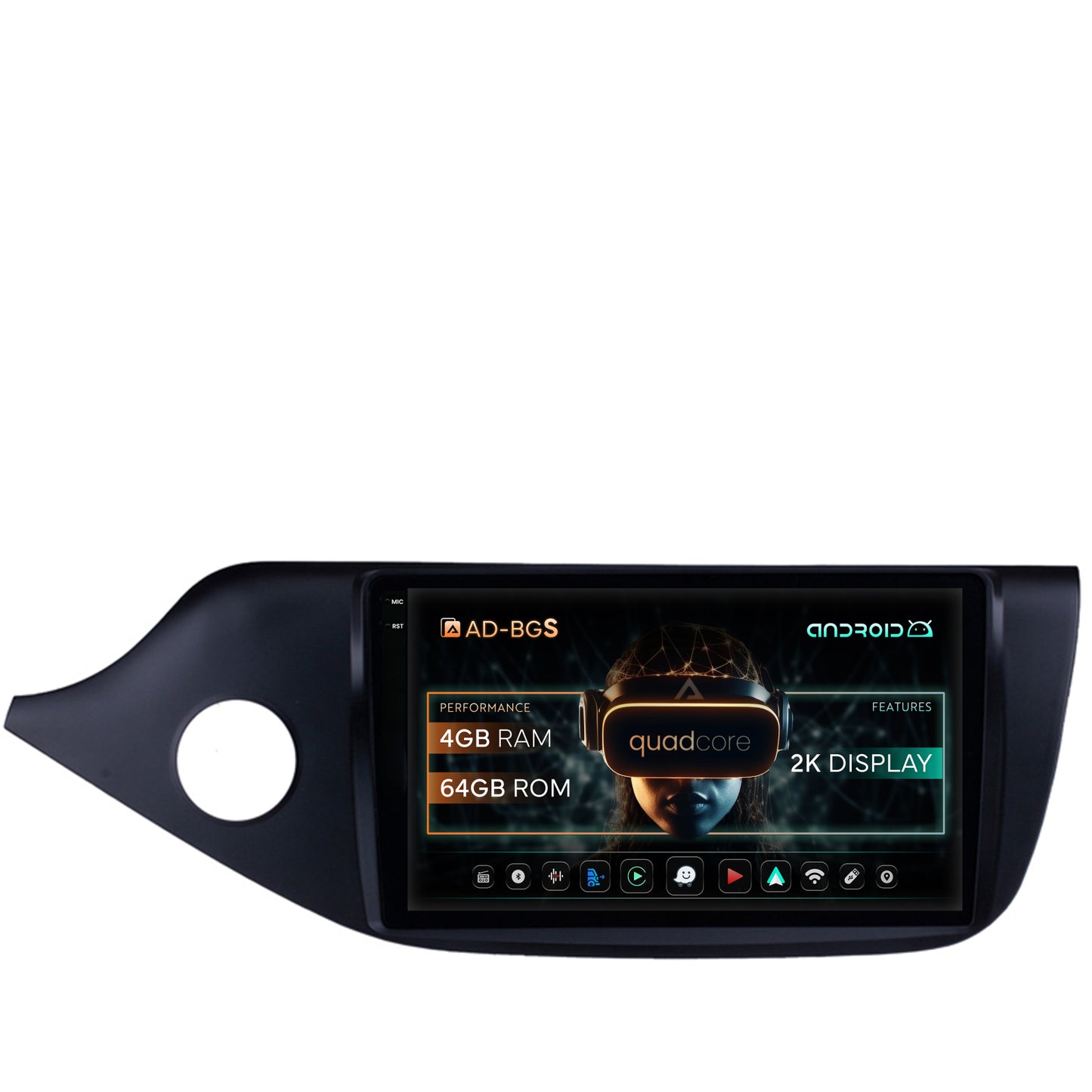 Navigatie 2K Kia CEED (2012-2018), Android, S-Quadcore / 4GB RAM + 64GB ROM, 9.5 Inch - AD-BGS90042K+AD-BGRKIT149