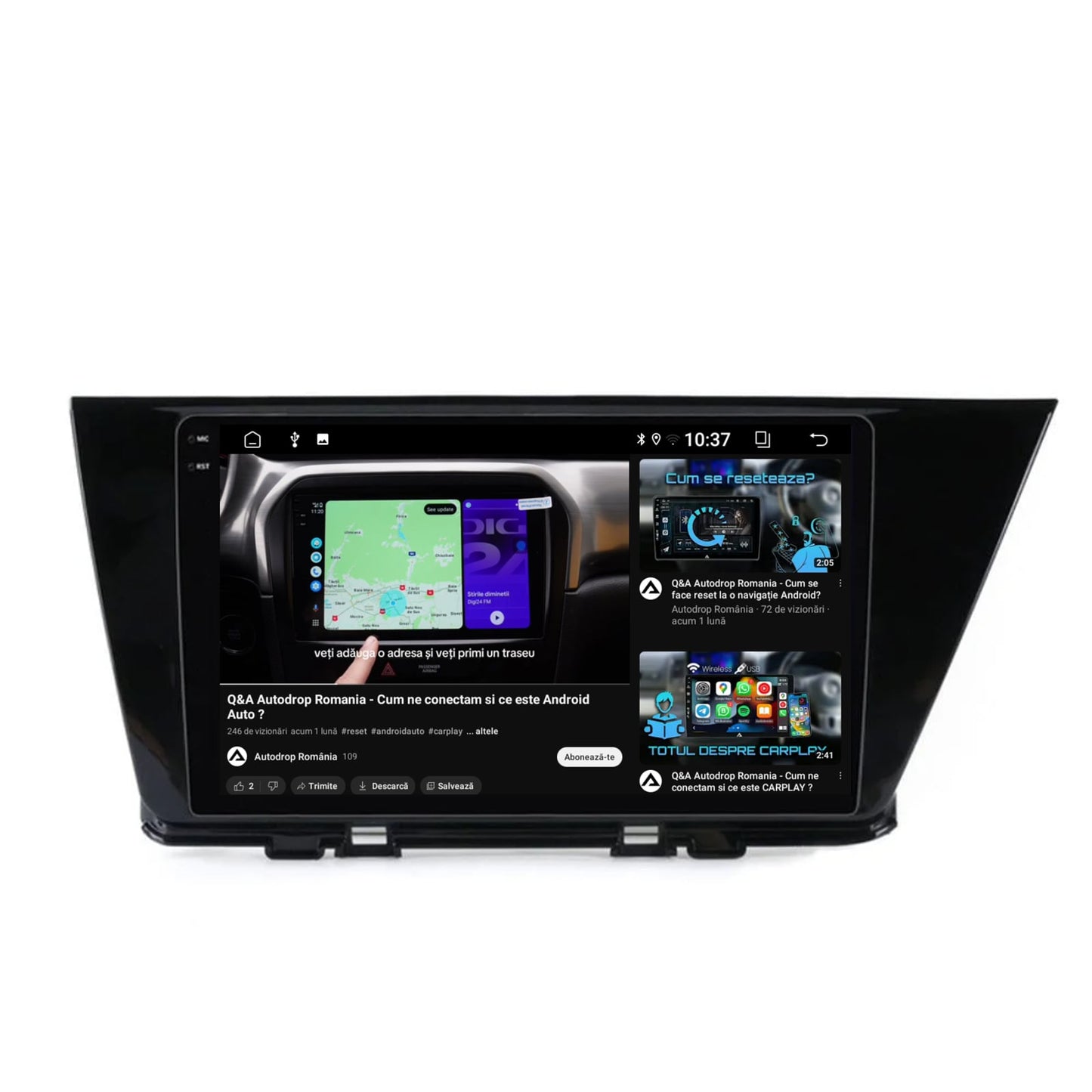Navigatie 2K Kia Niro (2016+), Android, S-Quadcore / 4GB RAM + 64GB ROM, 9.5 Inch - AD-BGS90042K+AD-BGRKIT152