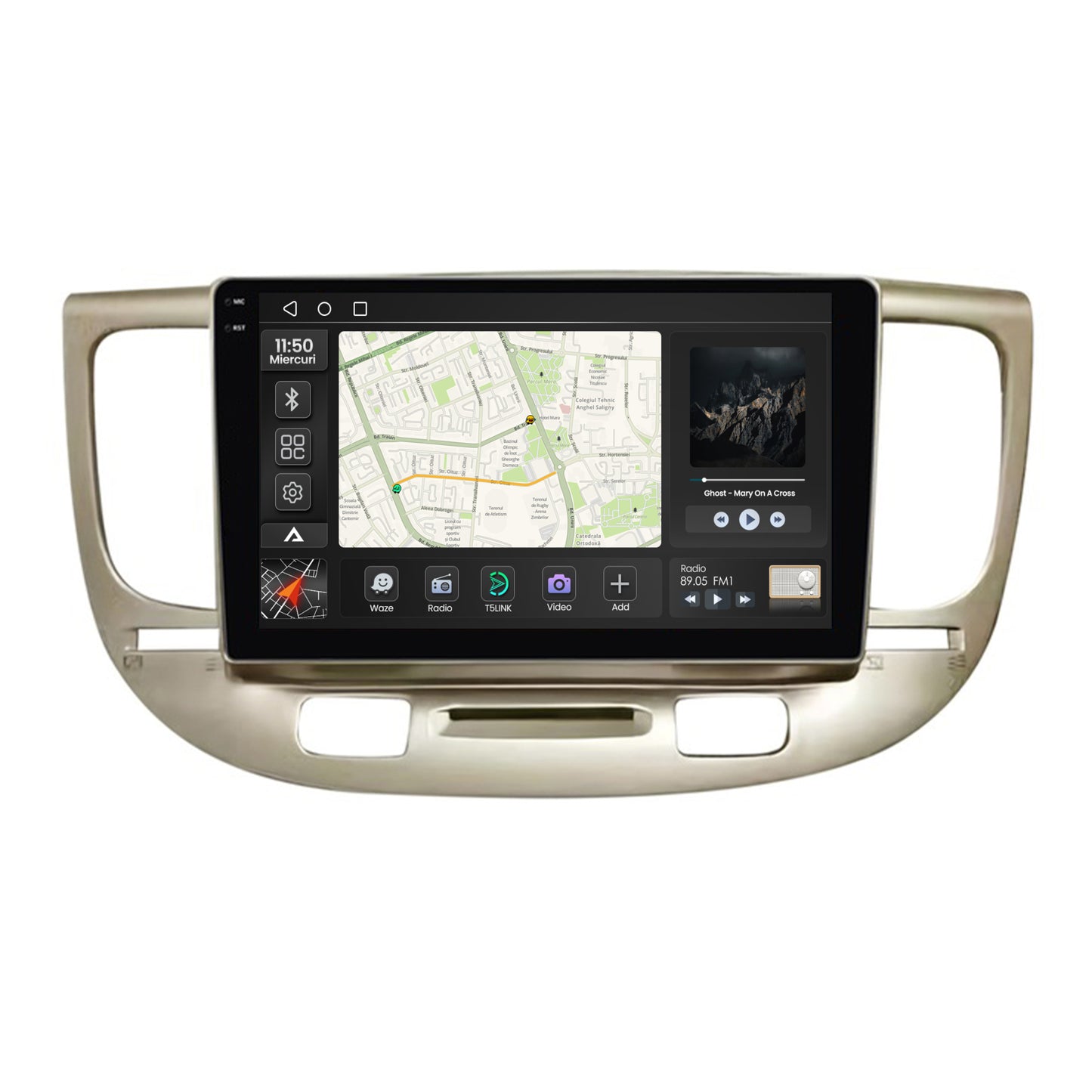 Navigatie 2K Kia Rio (2006-2011), Android, S-Quadcore / 4GB RAM + 64GB ROM, 9.5 Inch - AD-BGS90042K+AD-BGRKIT232