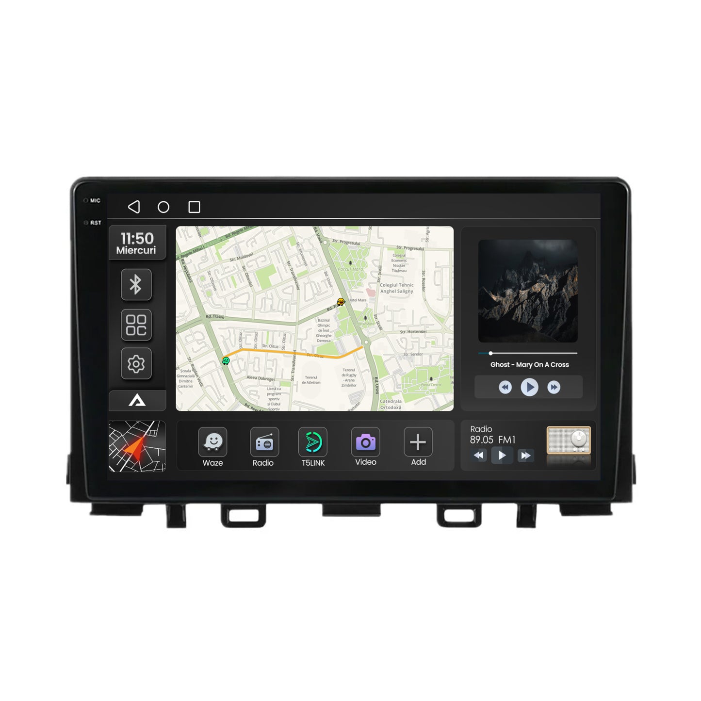 Navigatie 2K Kia Rio (2017-2024), Android, S-Quadcore / 4GB RAM + 64GB ROM, 9.5 Inch - AD-BGS90042K+AD-BGRKIT222
