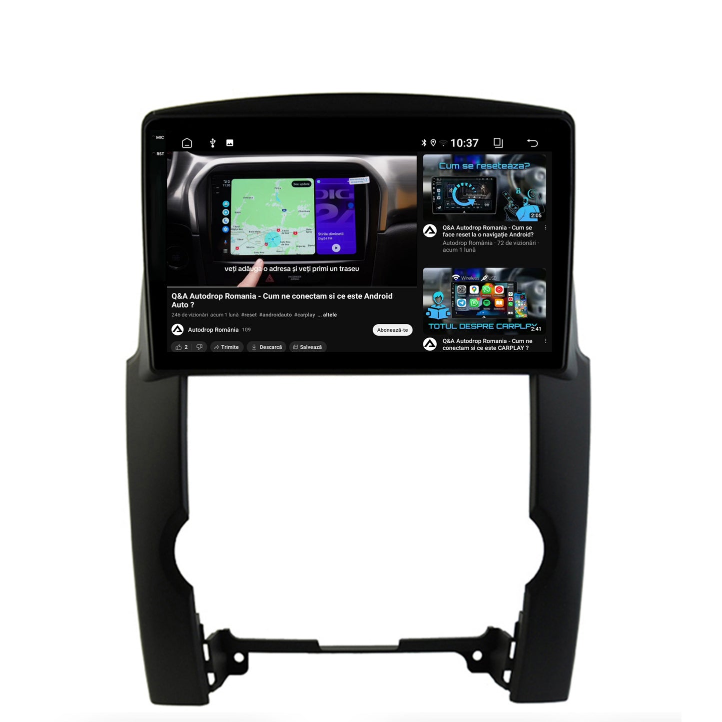 Navigatie 2K Kia Sorento (2009-2013), Android, S-Quadcore / 4GB RAM + 64GB ROM, 10.36 Inch - AD-BGS100042K+AD-BGRKIT208