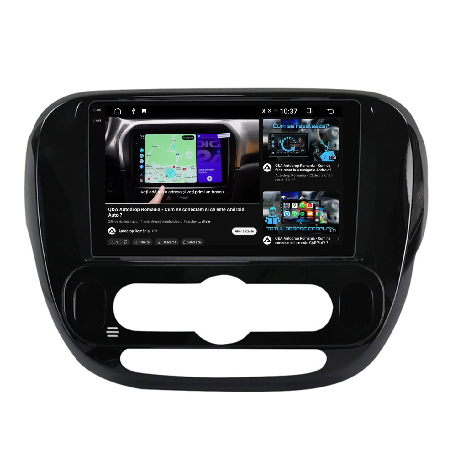 Navigatie 2K Kia Soul (2014-2019), Android, S-Quadcore / 4GB RAM + 64GB ROM, 9.5 Inch - AD-BGS90042K+AD-BGRKIT233V2