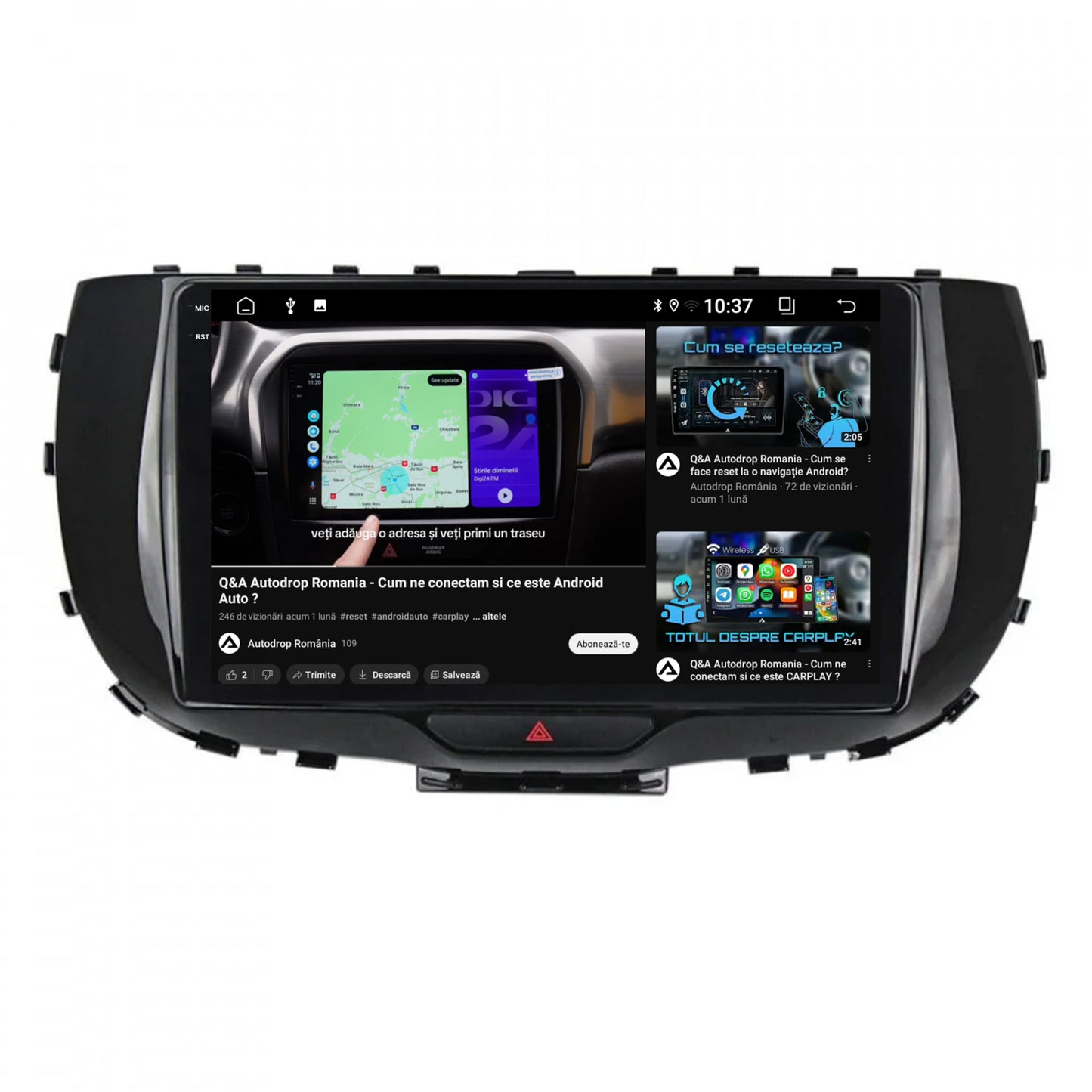 Navigatie 2K Kia Soul (2019+), Android, S-Quadcore / 4GB RAM + 64GB ROM, 9.5 Inch - AD-BGS90042K+AD-BGRKIT235