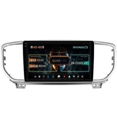 Navigatie 2K Kia Sportage (2018+), Android, S-Quadcore / 4GB RAM + 64GB ROM, 9.5 Inch - AD-BGS90042K+AD-BGRKIT150
