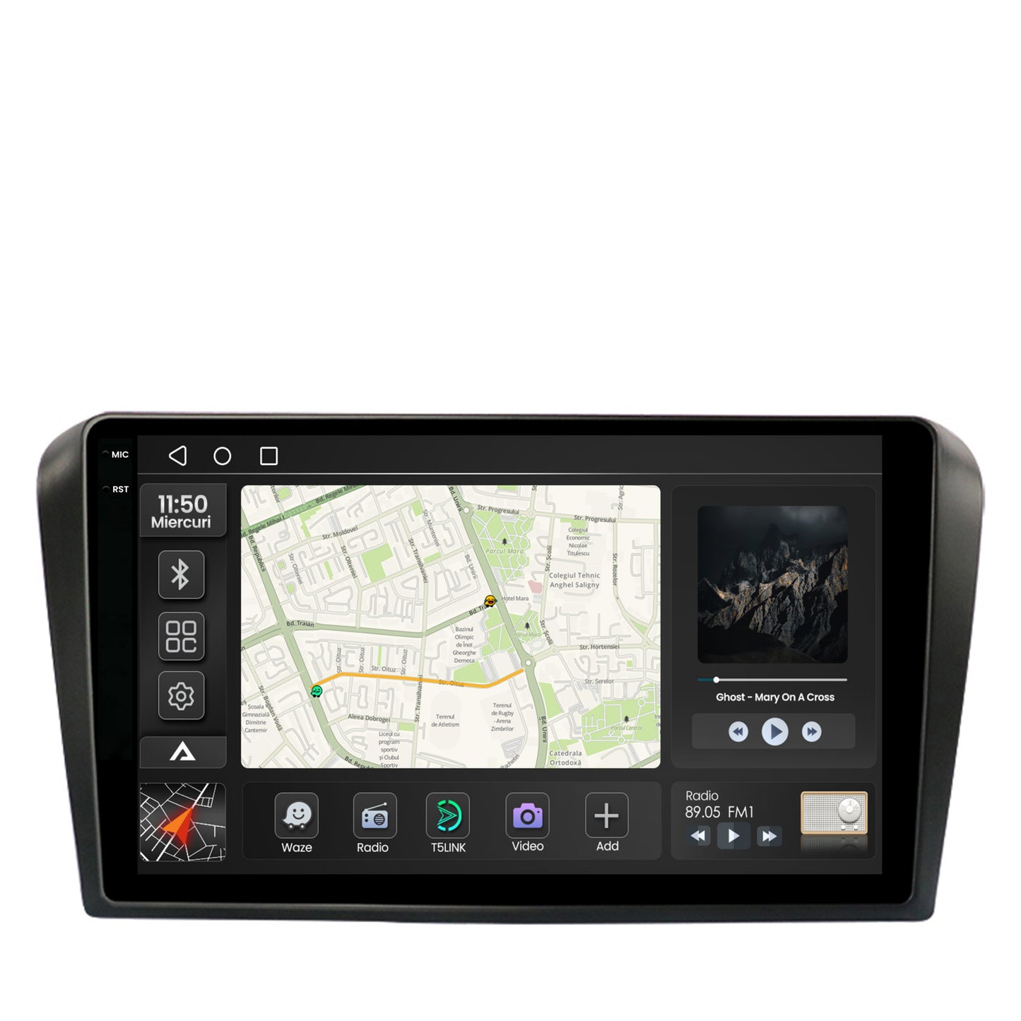 Navigatie 2K Mazda 3 (2003-2009), Android, S-Quadcore / 4GB RAM + 64GB ROM, 9.5 Inch - AD-BGS90042K+AD-BGRKIT322