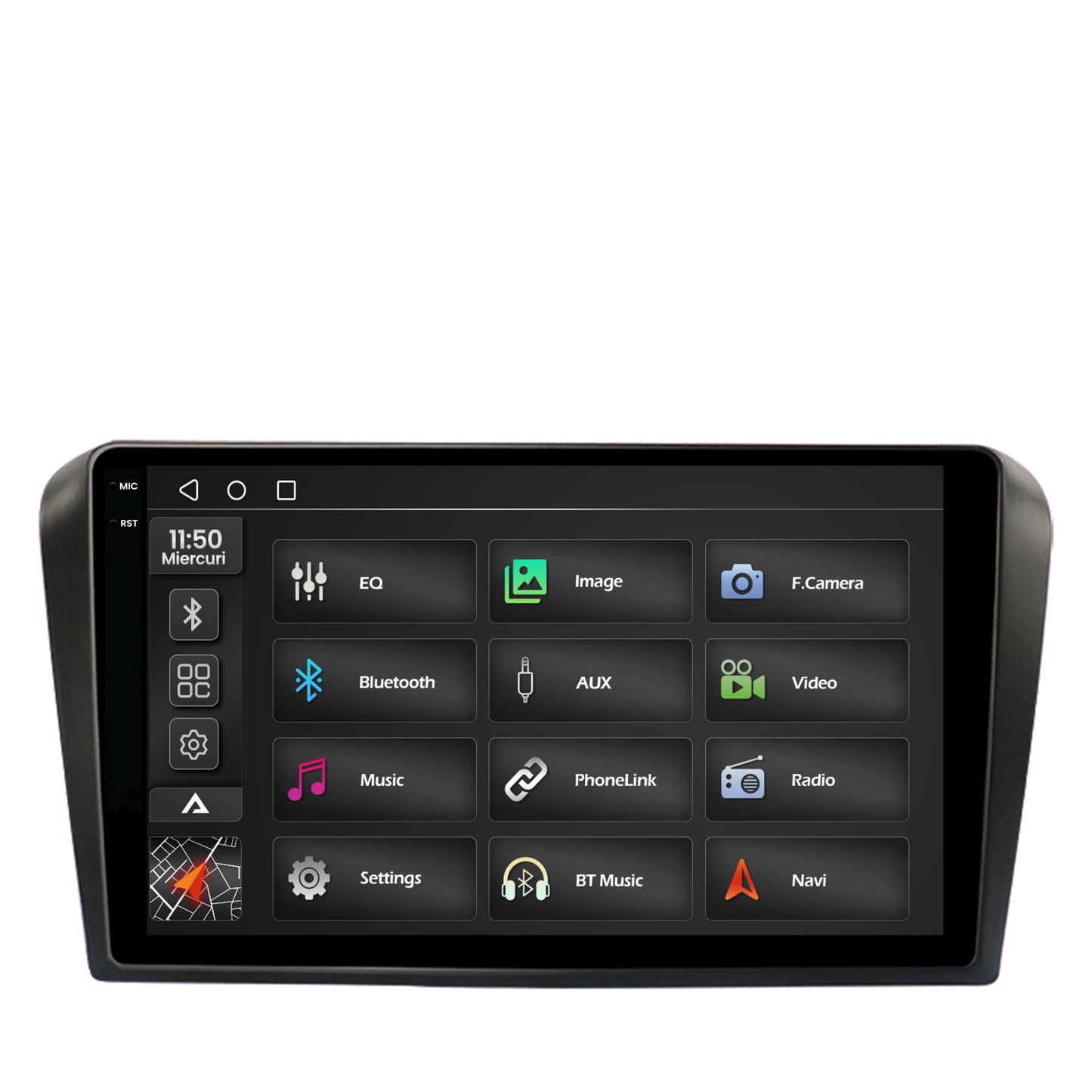 Navigatie 2K Mazda 3 (2003-2009), Android, S-Quadcore / 4GB RAM + 64GB ROM, 9.5 Inch - AD-BGS90042K+AD-BGRKIT322