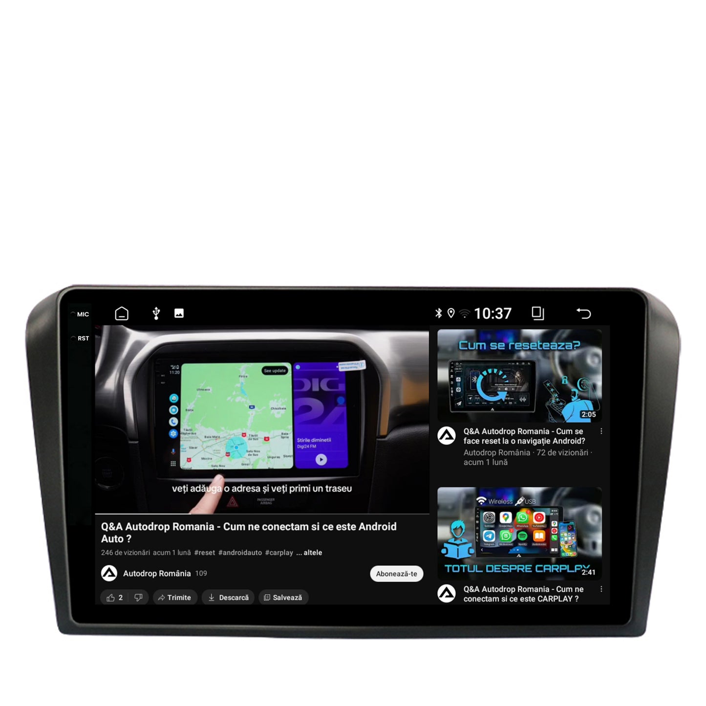 Navigatie 2K Mazda 3 (2003-2009), Android, S-Quadcore / 4GB RAM + 64GB ROM, 9.5 Inch - AD-BGS90042K+AD-BGRKIT322