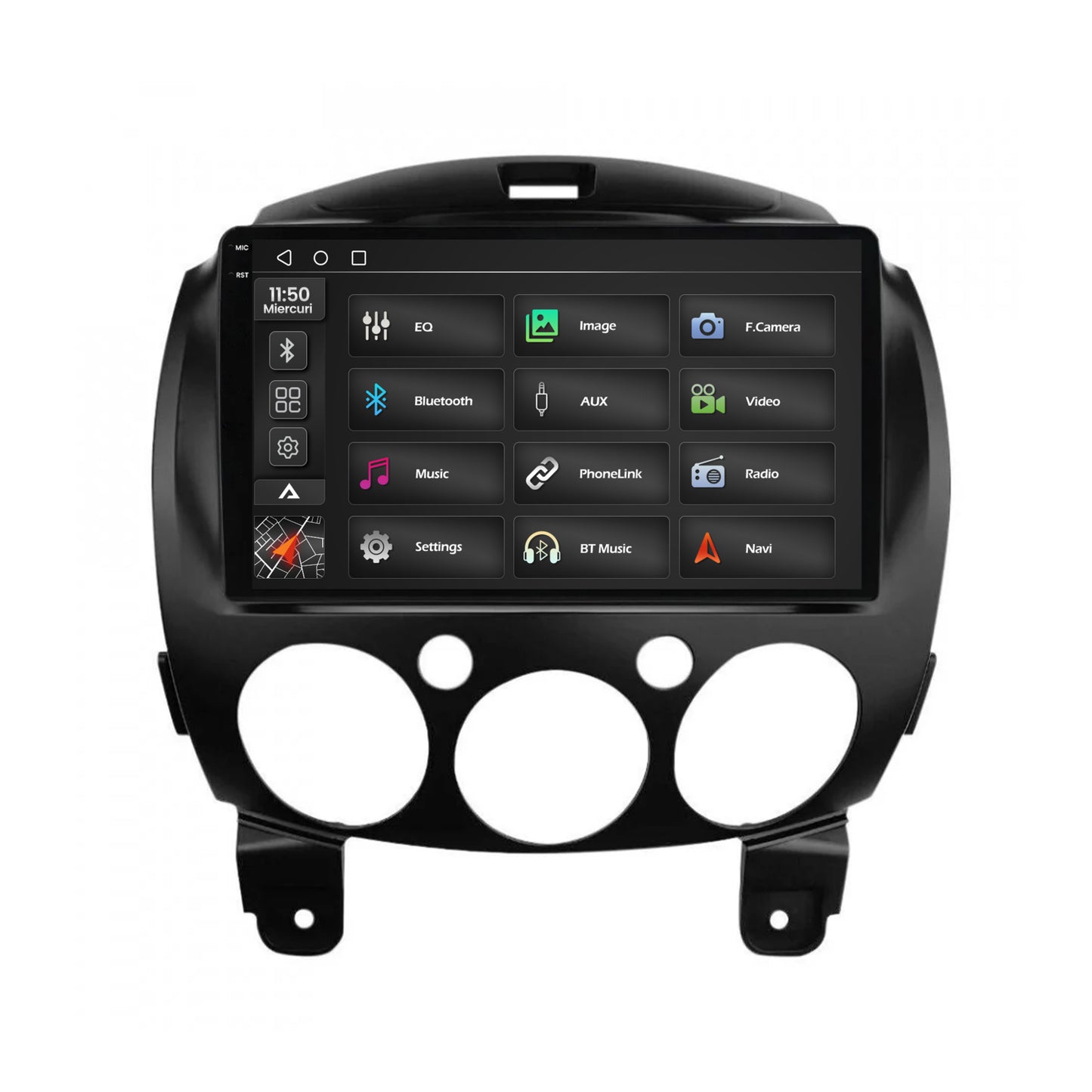 Navigatie 2K Mazda 2 (2007-2014), Android, S-Quadcore / 4GB RAM + 64GB ROM, 9.5 Inch - AD-BGS90042K+AD-BGRKIT325