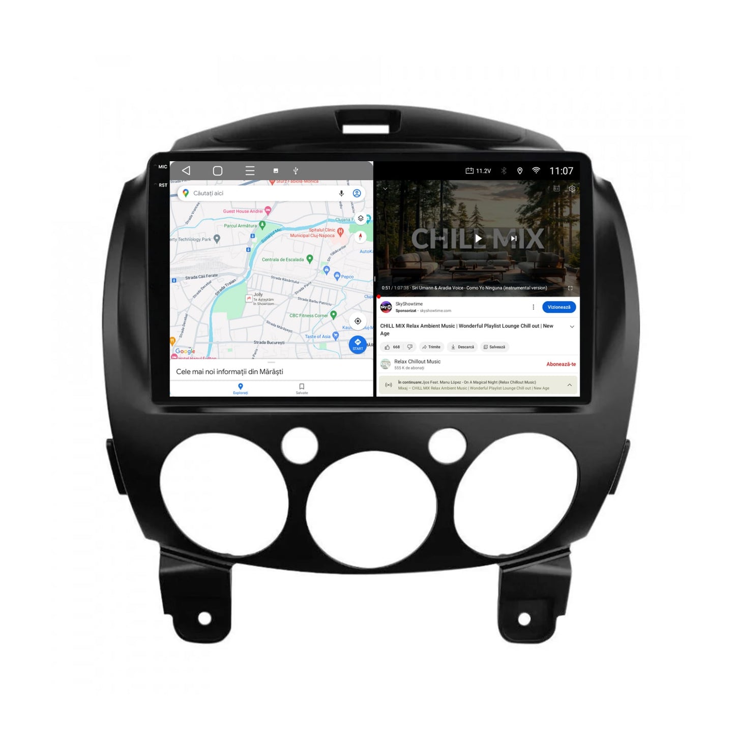 Navigatie 2K Mazda 2 (2007-2014), Android, S-Quadcore / 4GB RAM + 64GB ROM, 9.5 Inch - AD-BGS90042K+AD-BGRKIT325