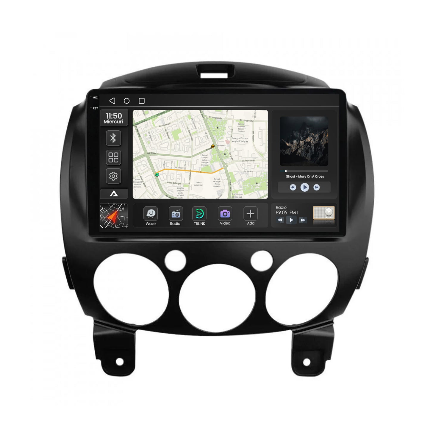 Navigatie 2K Mazda 2 (2007-2014), Android, S-Quadcore / 4GB RAM + 64GB ROM, 9.5 Inch - AD-BGS90042K+AD-BGRKIT325