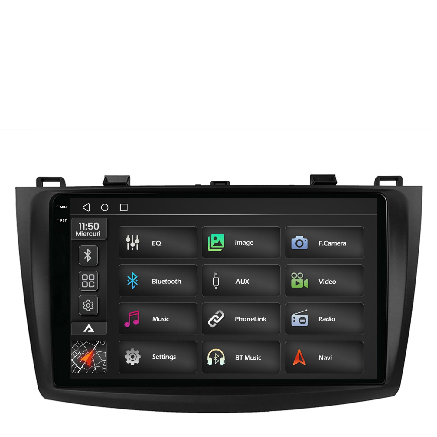 Navigatie 2K Mazda 3 (2009-2013), Android, S-Quadcore / 4GB RAM + 64GB ROM, 9.5 Inch - AD-BGS90042K+AD-BGRKIT320