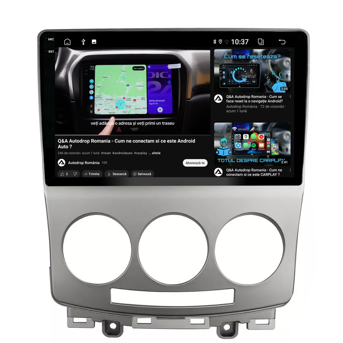 Navigatie 2K Mazda 5 (2005-2010), Android, S-Quadcore / 4GB RAM + 64GB ROM, 9.5 Inch - AD-BGS90042K+AD-BGRKIT324