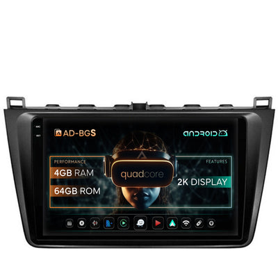Navigatie 2K Mazda 6 (2008-2013), Android, S-Quadcore / 4GB RAM + 64GB ROM, 9.5 Inch - AD-BGS90042K+AD-BGRKIT328