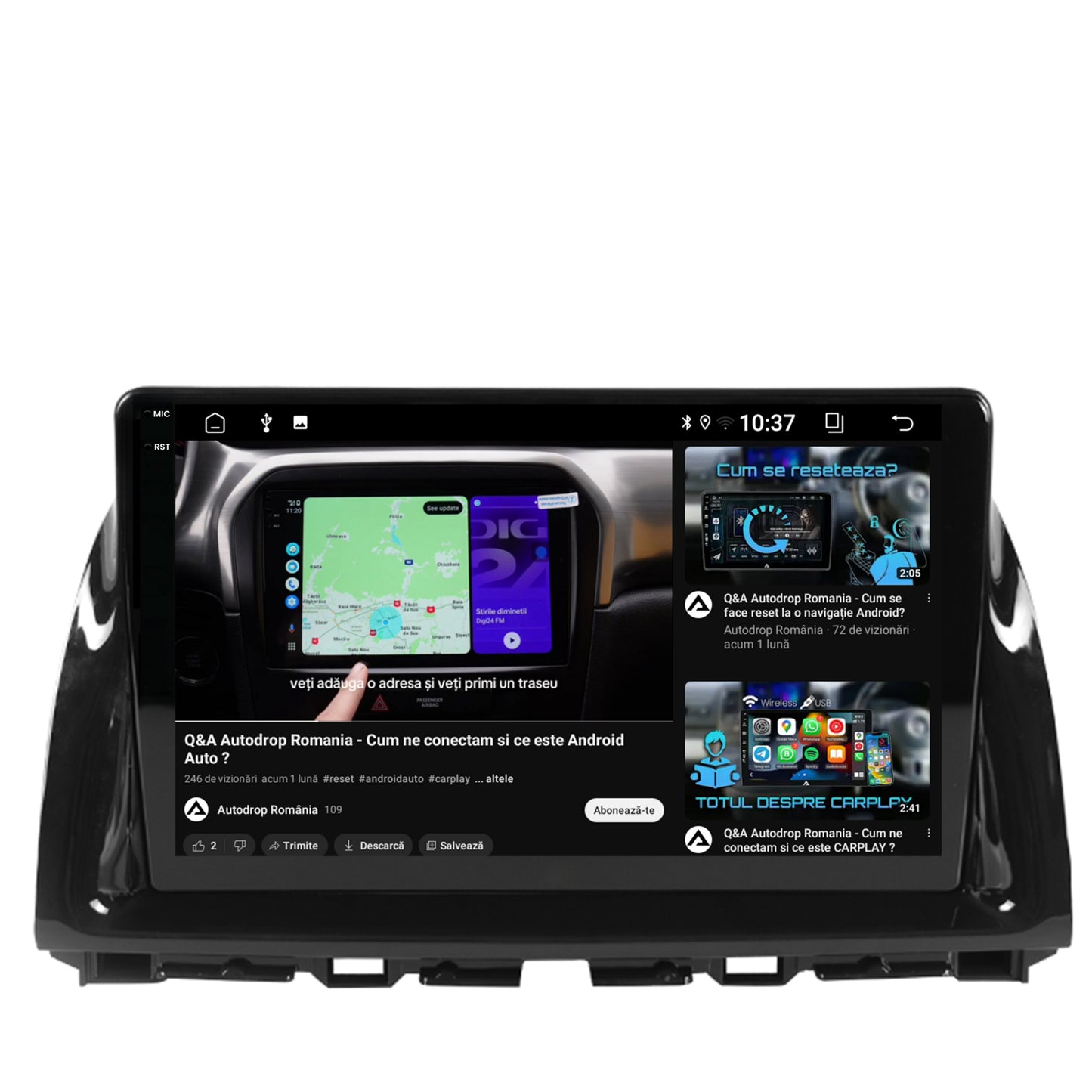 Navigatie 2K Mazda CX-5 (2012-2015), Android, S-Quadcore / 4GB RAM + 64GB ROM, 10.36 Inch - AD-BGS100042K+AD-BGRKIT319