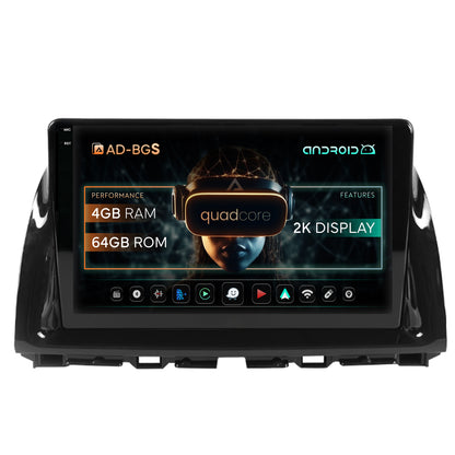 Navigatie 2K Mazda CX-5 (2012-2015), Android, S-Quadcore / 4GB RAM + 64GB ROM, 10.36 Inch - AD-BGS100042K+AD-BGRKIT319