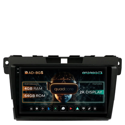 Navigatie 2K Mazda CX-7 (2008-2013), Android, S-Quadcore / 4GB RAM + 64GB ROM, 9.5 Inch - AD-BGS90042K+AD-BGRKIT326