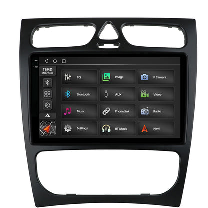 Navigatie 2K Mercedes Benz C-Class W203 (2000-2005), Android, S-Quadcore / 4GB RAM + 64GB ROM, 9.5 Inch - AD-BGS90042K+AD-BGRKIT416