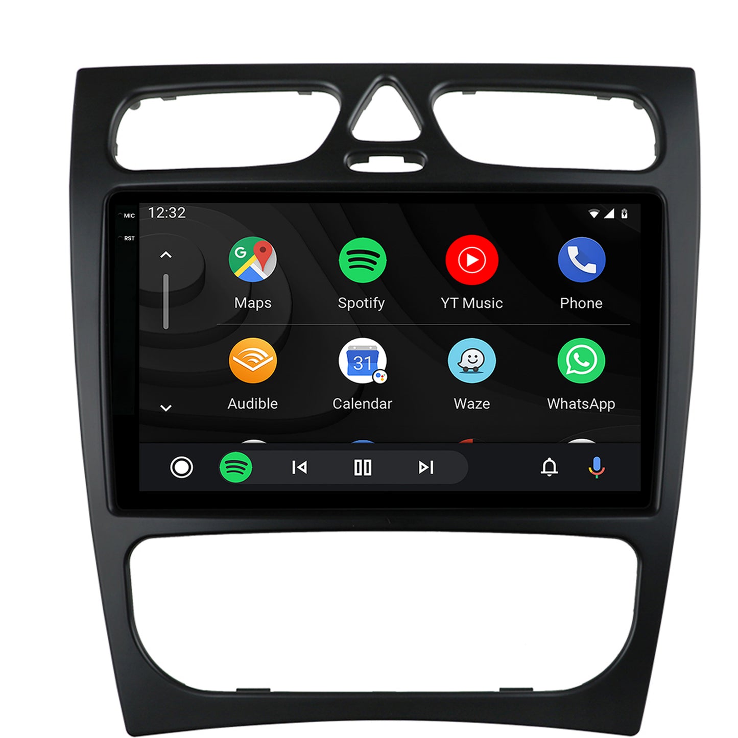 Navigatie 2K Mercedes Benz C-Class W203 (2000-2005), Android, S-Quadcore / 4GB RAM + 64GB ROM, 9.5 Inch - AD-BGS90042K+AD-BGRKIT416
