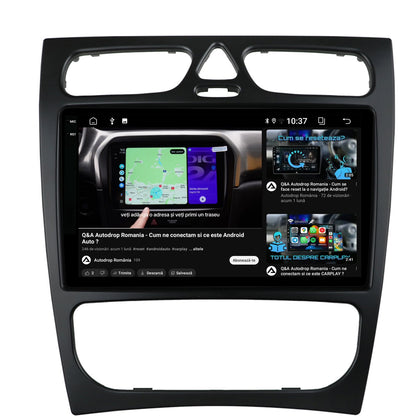 Navigatie 2K Mercedes Benz C-Class W203 (2000-2005), Android, S-Quadcore / 4GB RAM + 64GB ROM, 9.5 Inch - AD-BGS90042K+AD-BGRKIT416