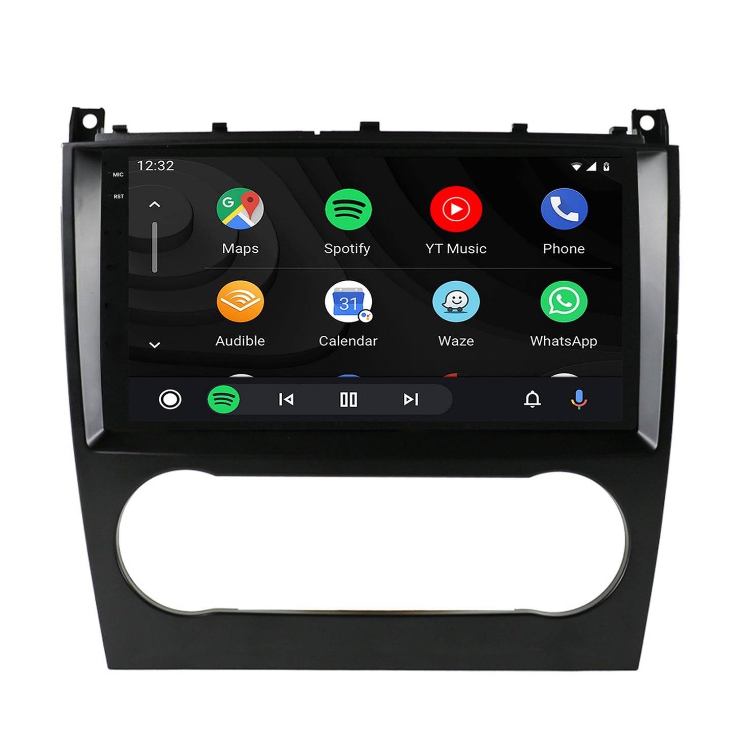 Navigatie 2K Mercedes Benz C-CLASS W203 (2004-2011), Android, S-Quadcore / 4GB RAM + 64GB ROM, 9.5 Inch - AD-BGS90042K+AD-BGRKIT414