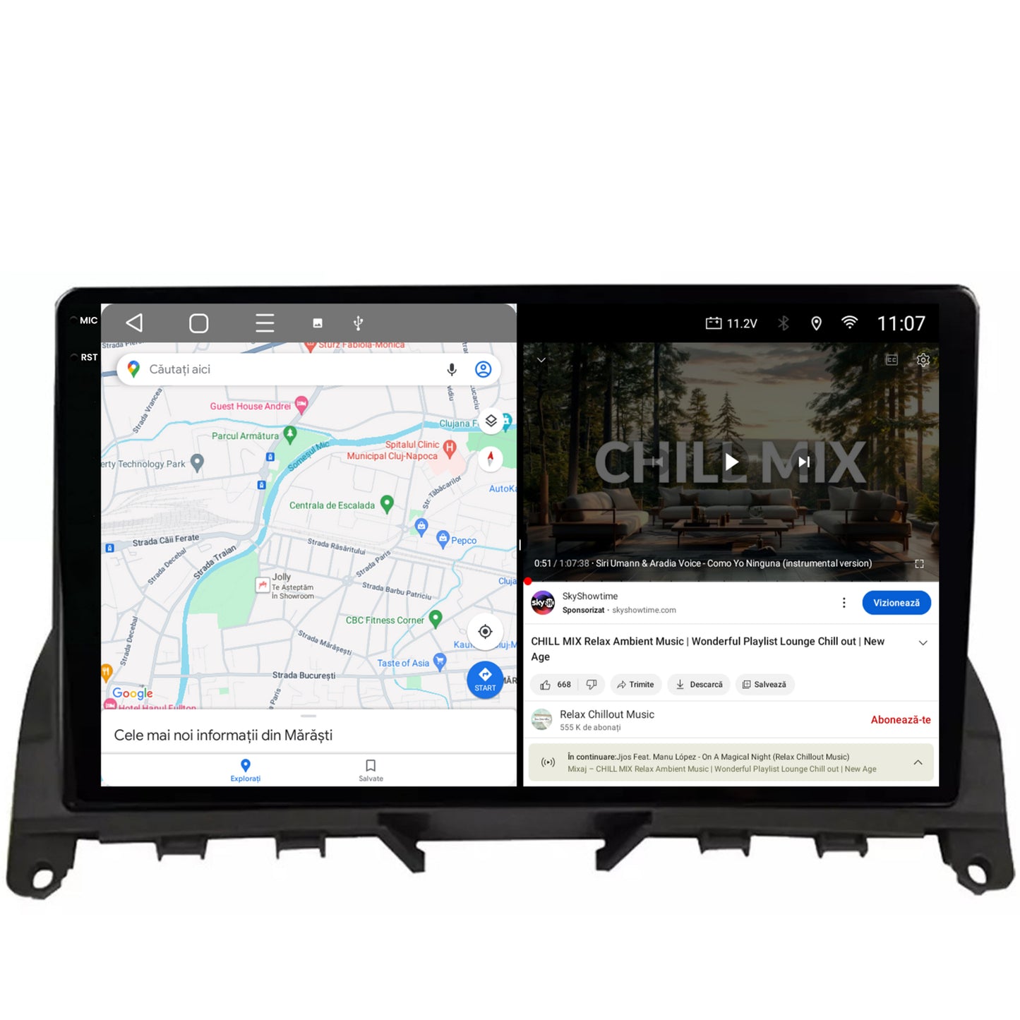 Navigatie 2K Mercedes Benz C-Class W204 (2006-2012),Android, S-Quadcore / 4GB RAM + 64GB ROM, 9.5 Inch - AD-BGS90042K+AD-BGRKIT419
