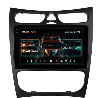 Navigatie 2K Mercedes Benz CLK W209 (2000-2005) (2000-2005), Android, S-Quadcore / 4GB RAM + 64GB ROM, 9.5 Inch - AD-BGS90042K+AD-BGRKIT416V2