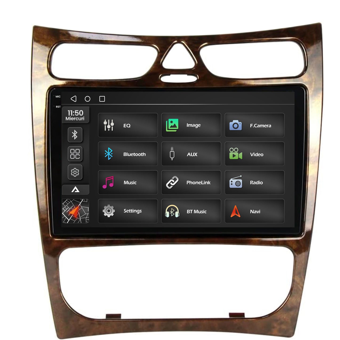 Navigatie 2K Mercedes Benz CLK W209 (2000-2005), Android, S-Quadcore / 4GB RAM + 64GB ROM, 9.5 Inch - AD-BGS90042K+AD-BGRKIT416V4