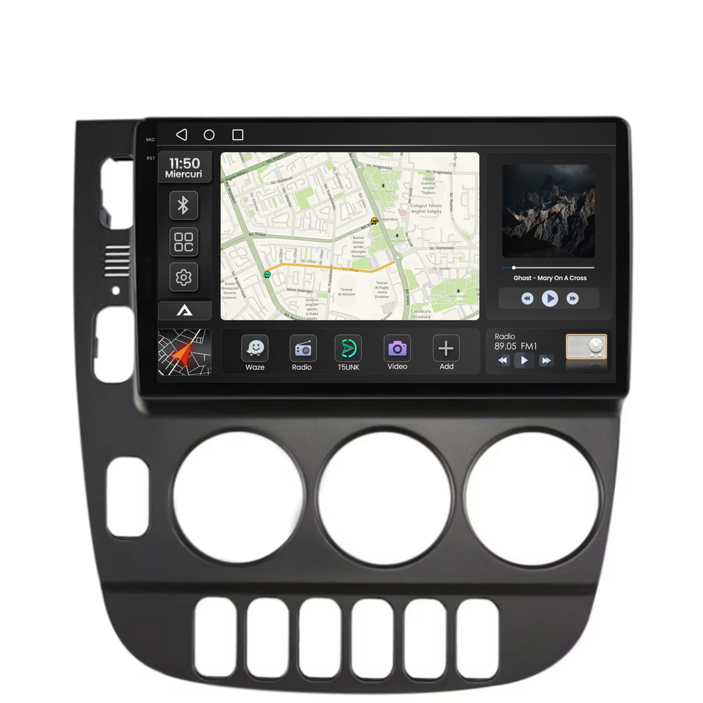 Navigatie 2K Mercedes Benz ML W163 (1998-2005), Android, S-Quadcore / 4GB RAM + 64GB ROM, 9.5 Inch - AD-BGS90042K+AD-BGRKIT405V2