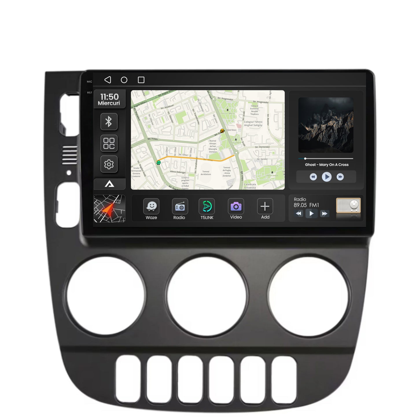 Navigatie 2K Mercedes Benz ML W163 (1998-2005), Android, S-Quadcore / 4GB RAM + 64GB ROM, 9.5 Inch - AD-BGS90042K+AD-BGRKIT405V3