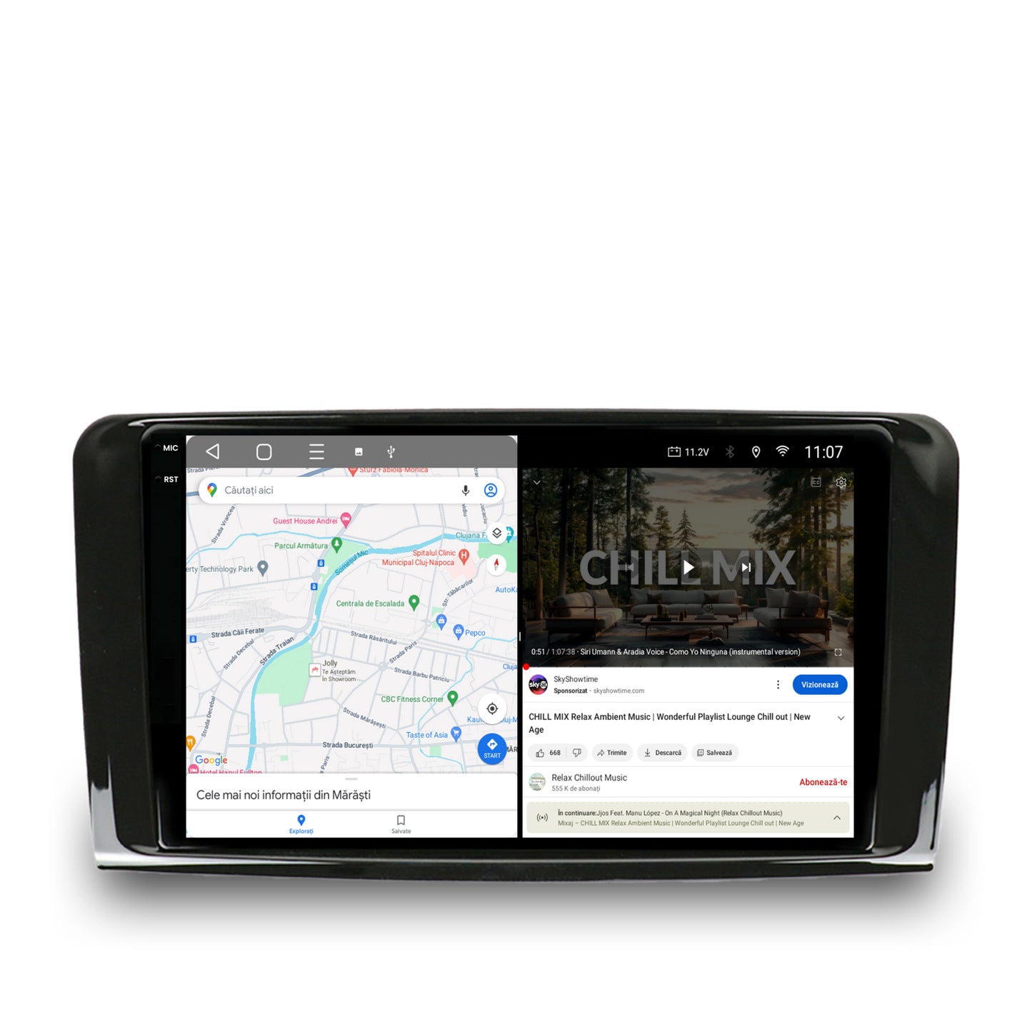 Navigatie 2K Mercedes Benz ML W164 / GL X164, Android, S-Quadcore / 4GB RAM + 64GB ROM, 9.5 Inch - AD-BGS90042K+AD-BGRKIT405